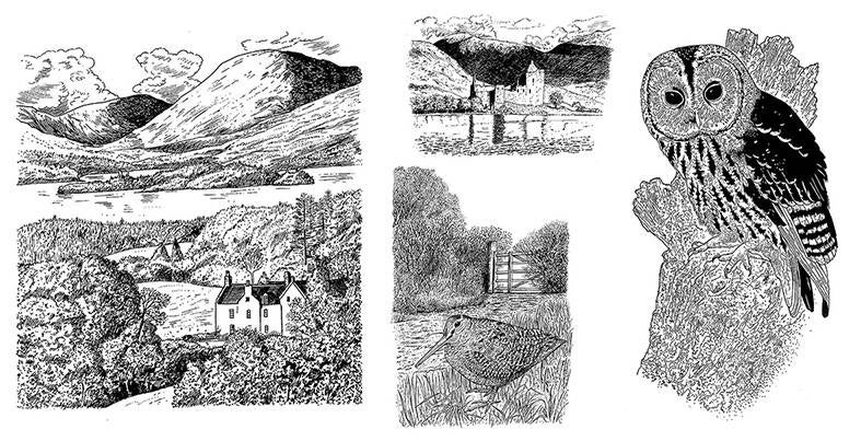 Drawings for Scottish Hotel Brochure