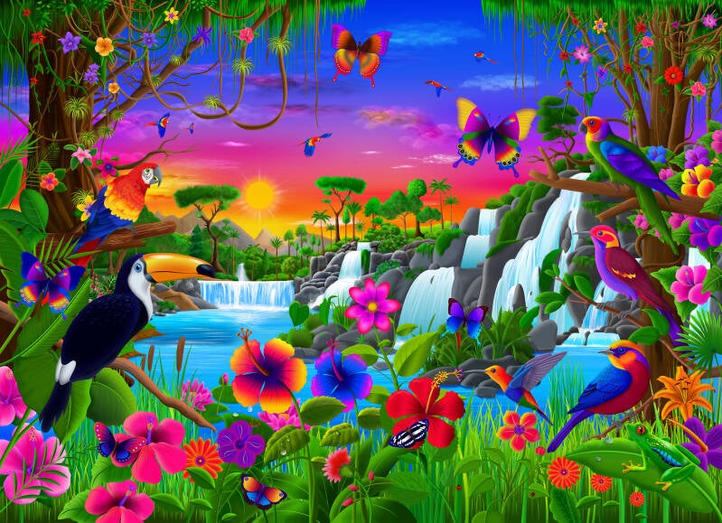 tropical-wonderland-version-2-jungle-rainforest-toucan-butterfly-waterfall