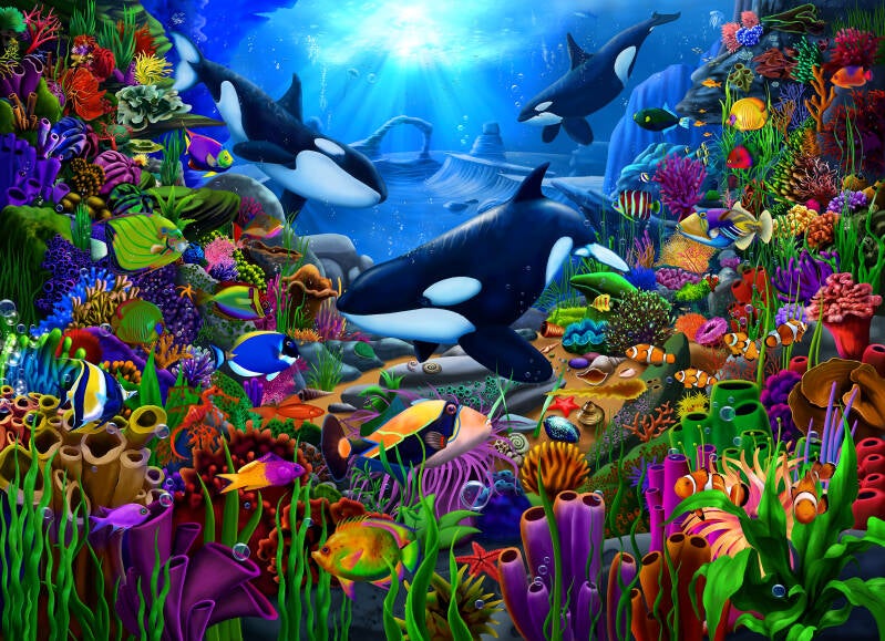wonderful-ocean-world-orca-coral-reef-undersea