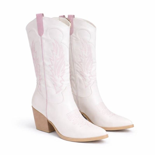 Bota cowboy blanca