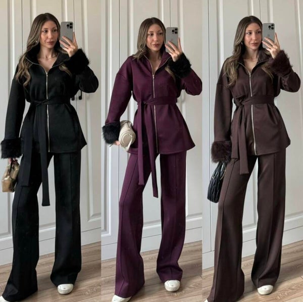 Chándal Oysho peluche en las mangas