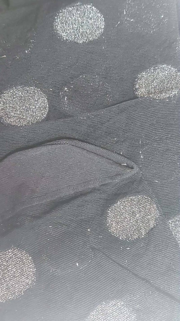 Zwarte Panty met Zilveren Stip (XXL) — Jambelles