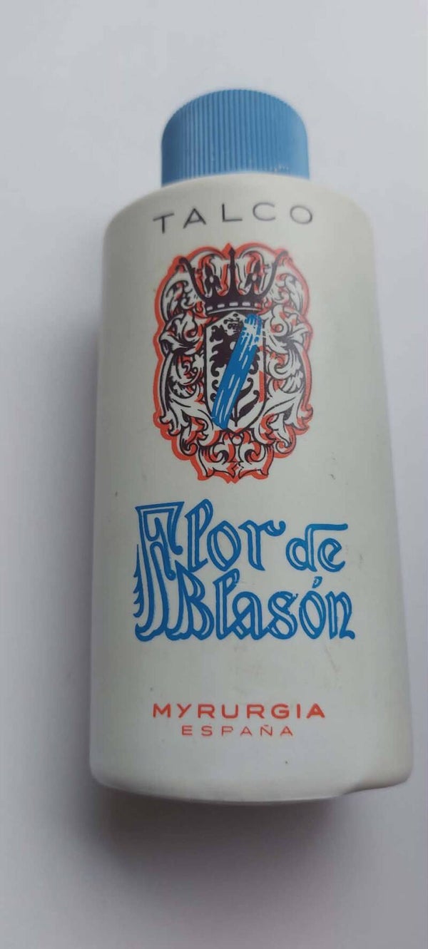 Talco “Flor de Blasón” – Myrurgia, Spanje (ca. jaren ’60–’70)