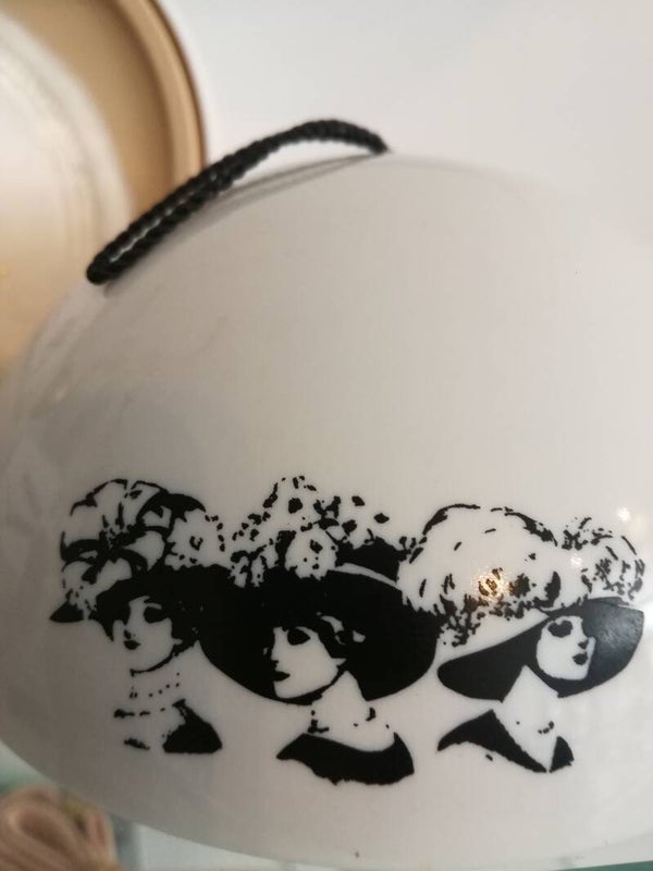 Zeldzame Boîte de Poudre met Silhouetten · Vintage Poederdoos · Pièce Rare