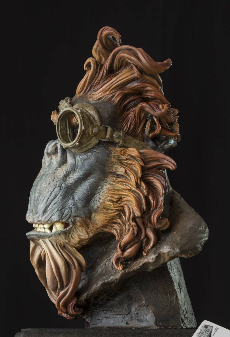 Steampunk monkey zijaanzicht