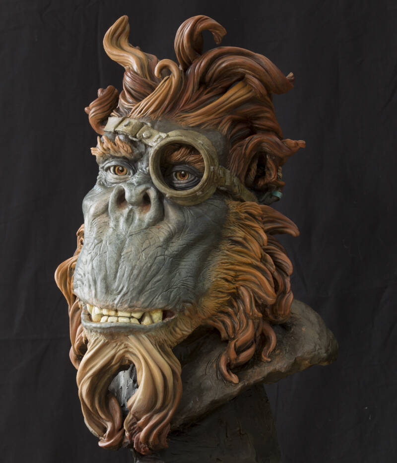 Steampunk monkey by Rene van Druten