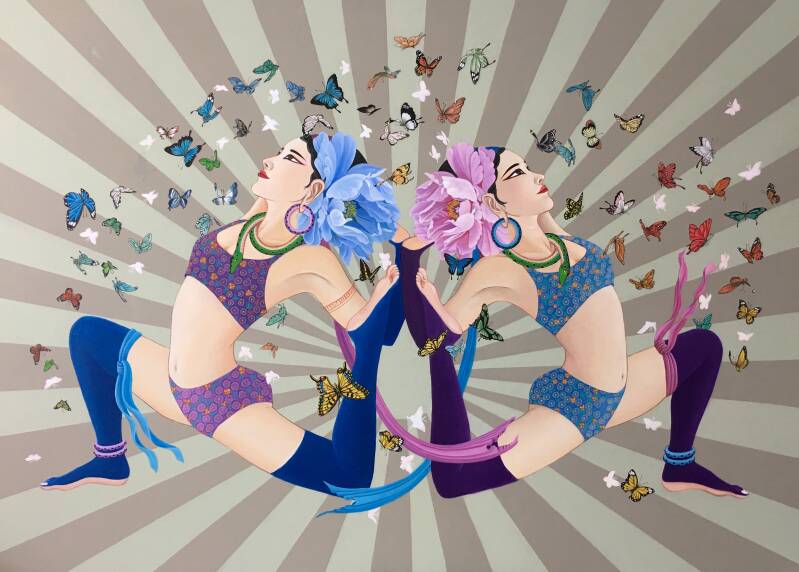 The infinite Heart by Terri Duan yoga art 