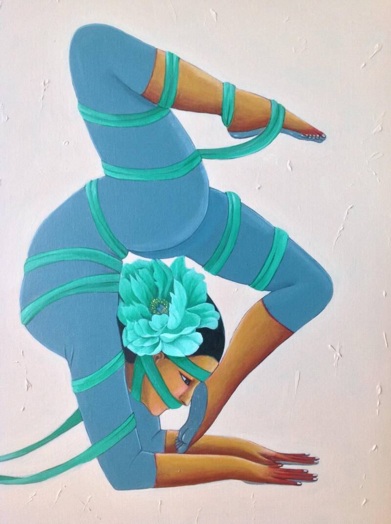 The Flow by Terri Duan - yoga art 