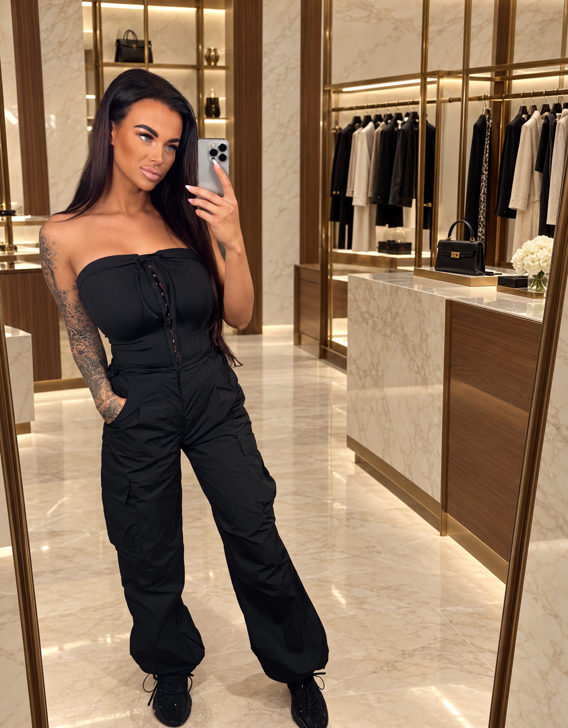 Laulia capri black broek