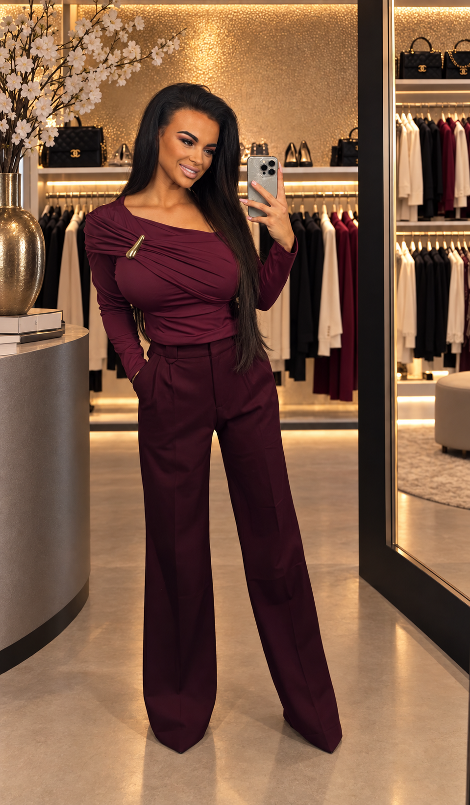 Rosa top rood 7889