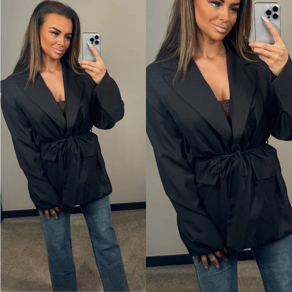 blazer lint zwart