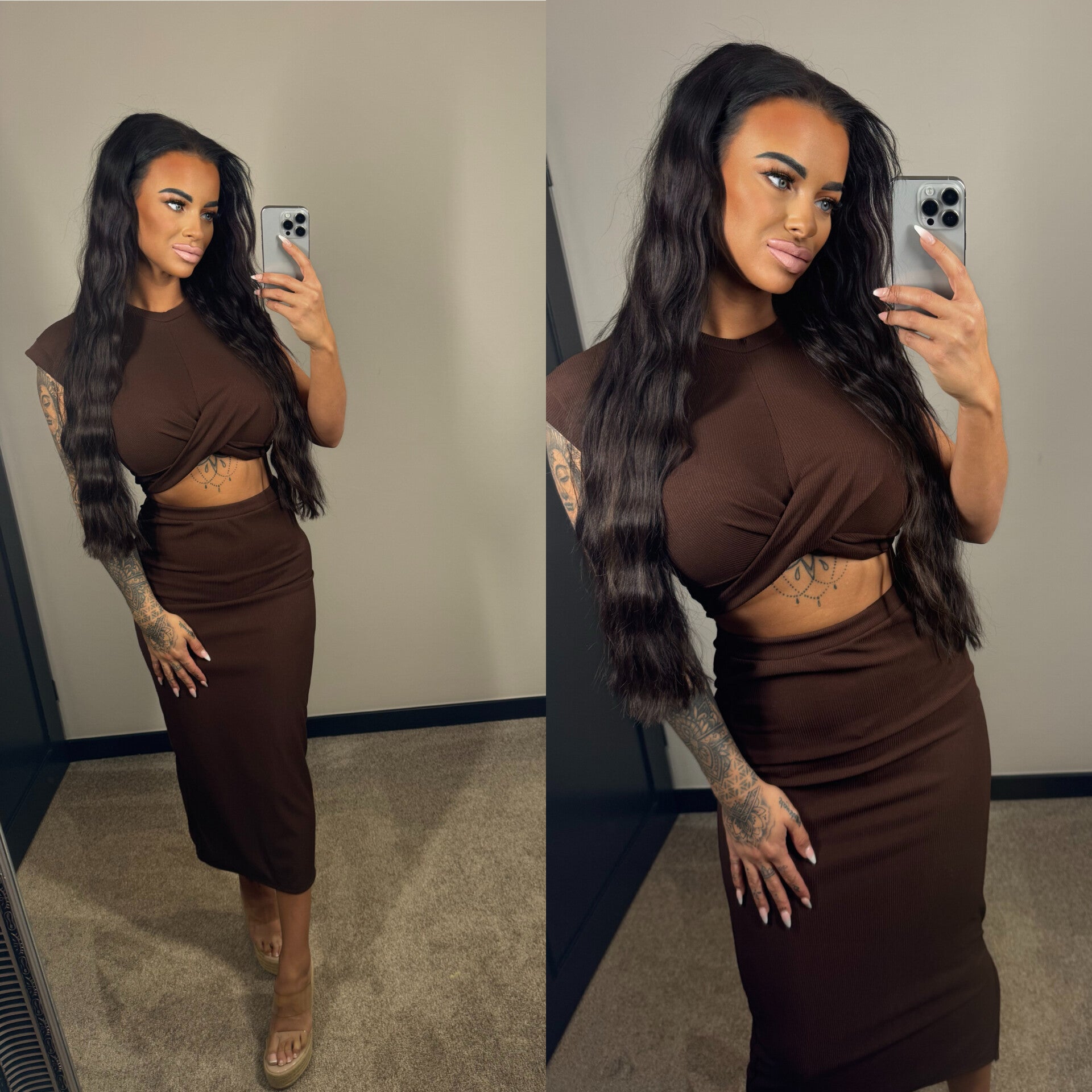 2 delig fleur set brown