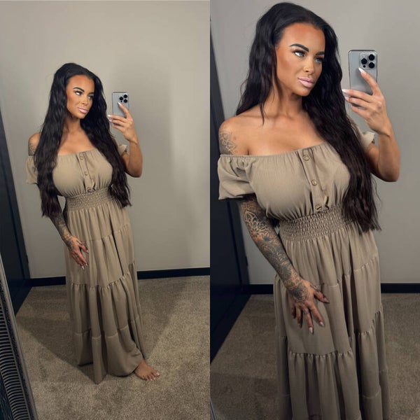 Annie jurk Camel