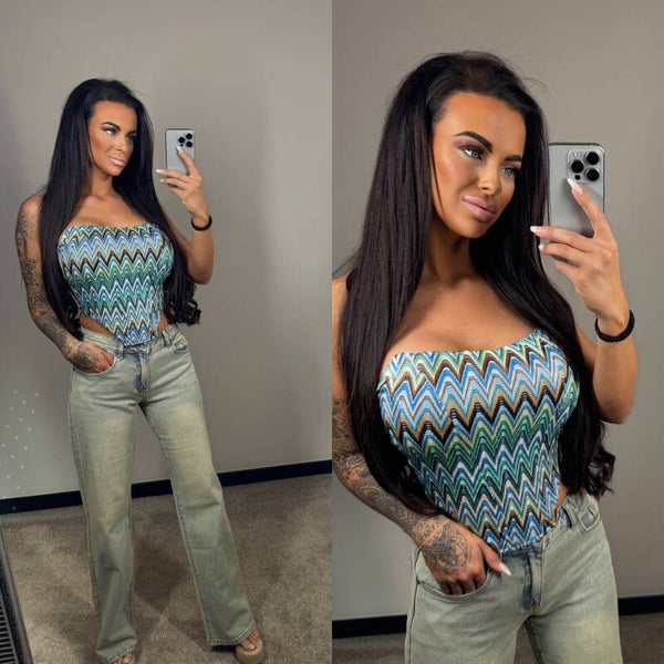 Corset top blue