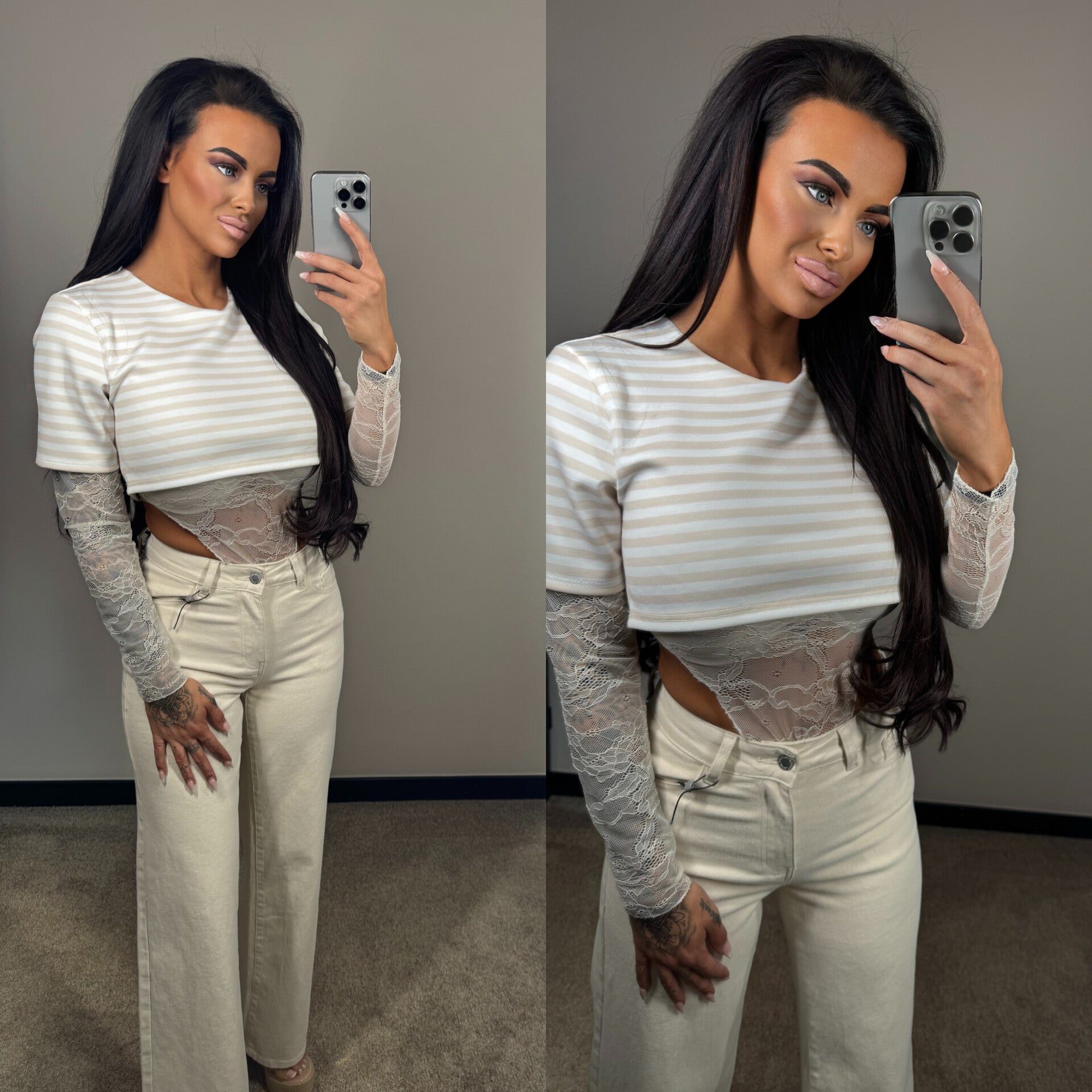 Streep white/crème body