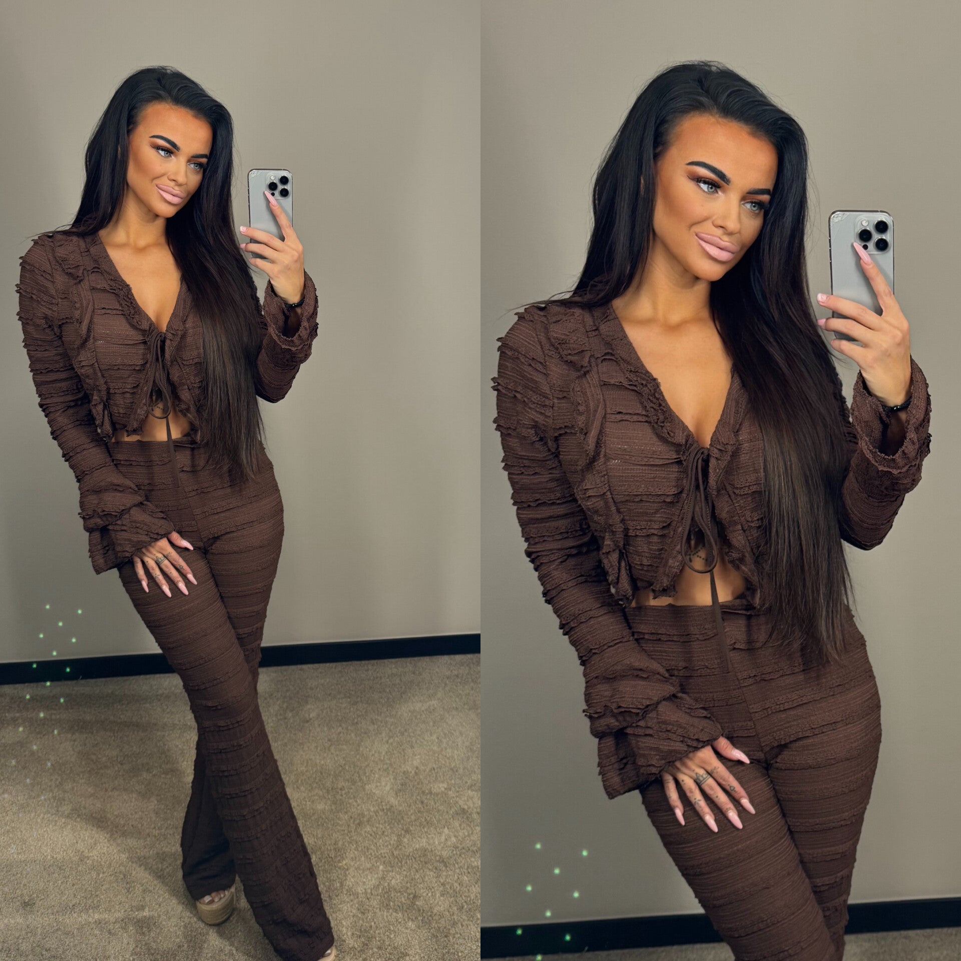 Gina set 2 delig bruin