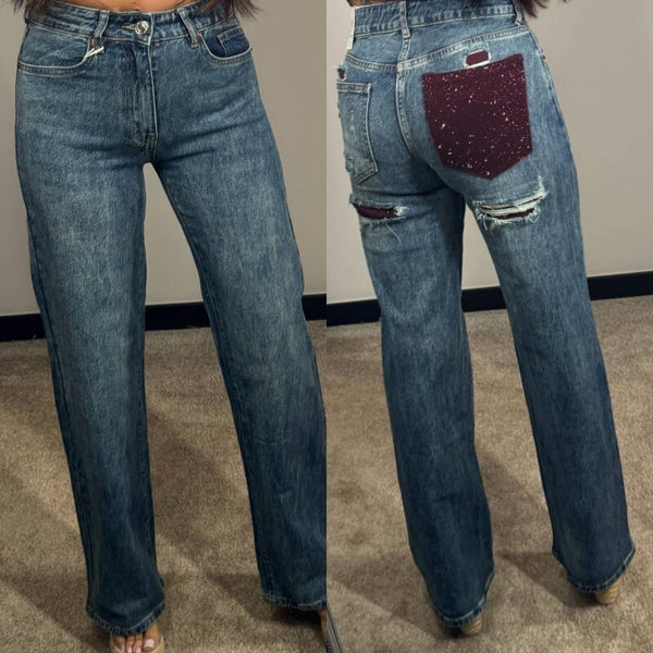 MISS V GLAM JEANS RED 9015