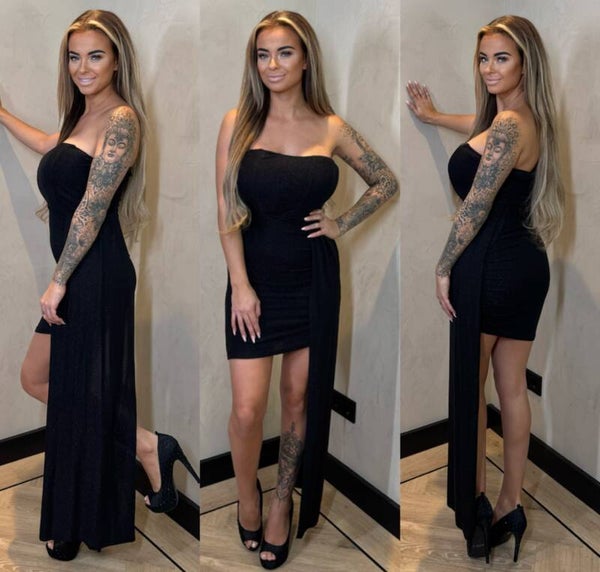 party dress zwart 25268