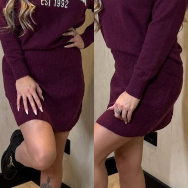 Rok bordeaux rood ELISA 233288