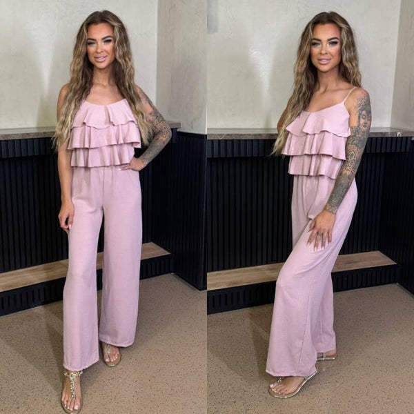 Ruffle seven jumpsuit roze 20915