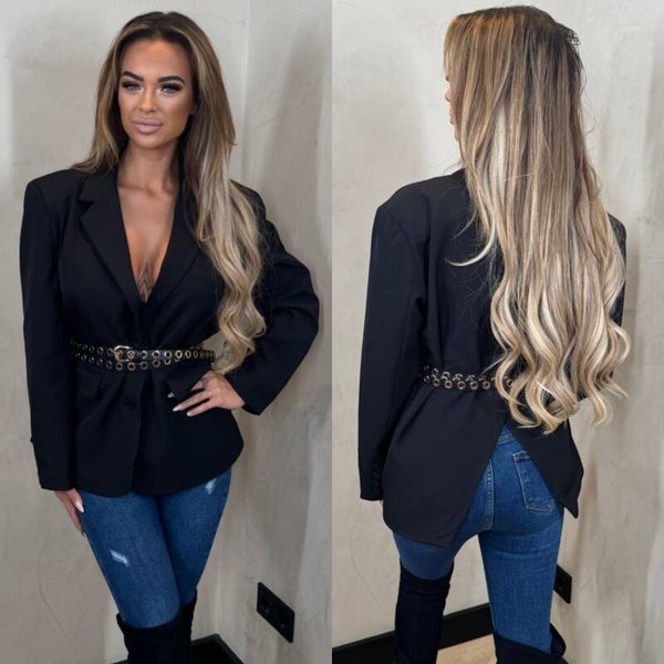 Emily blazer/colbert openrug split zwart 14-14102