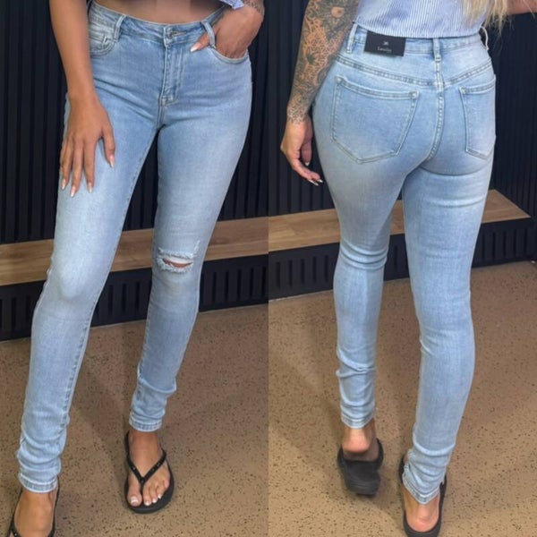 Laulia low waist skinny jeans light blue 397-30