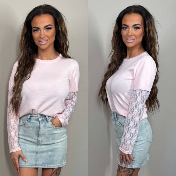 top Clara blauw roze 9516