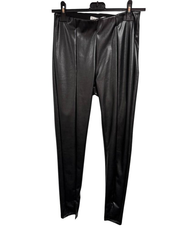 Zwarte leder legging 8237
