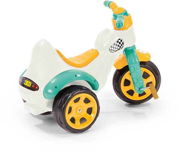 Dolu Super-Bike Driewieler Wit/Blauw/Geel