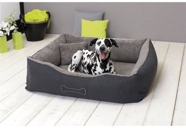 Sun Garden Luxe Hondenmand Lucky + Kussen 80x70x20cm Grijs