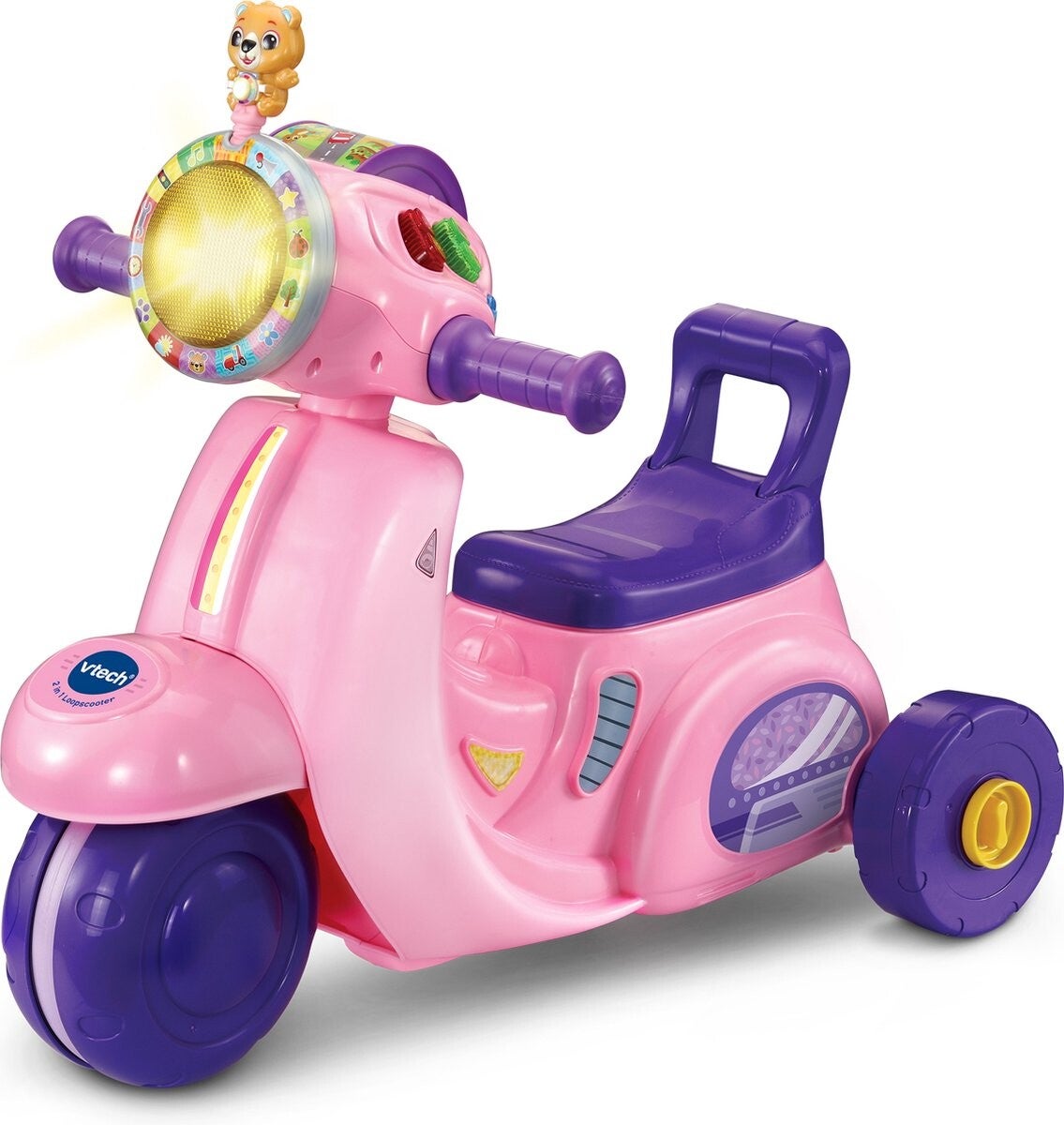 VTech 2in1 Loopscooter Roze of Blauw