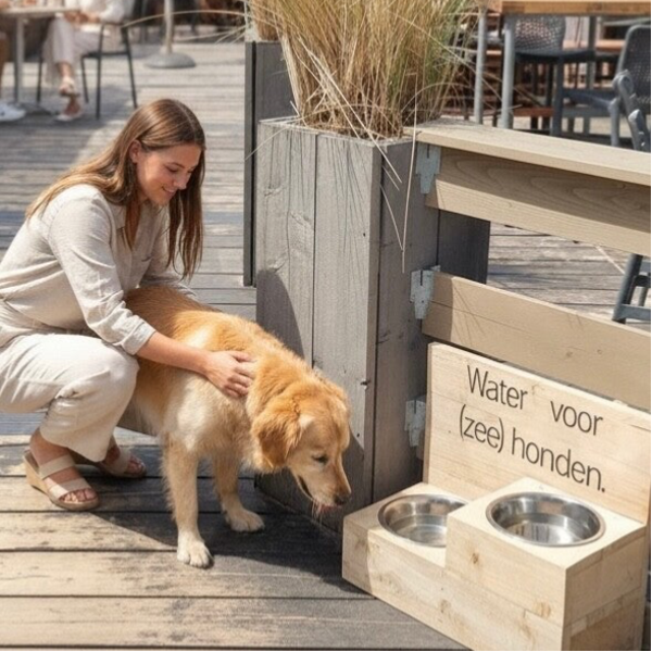 Luxe drinkbak – geschikt voor hondvriendelijke locaties. (XL)