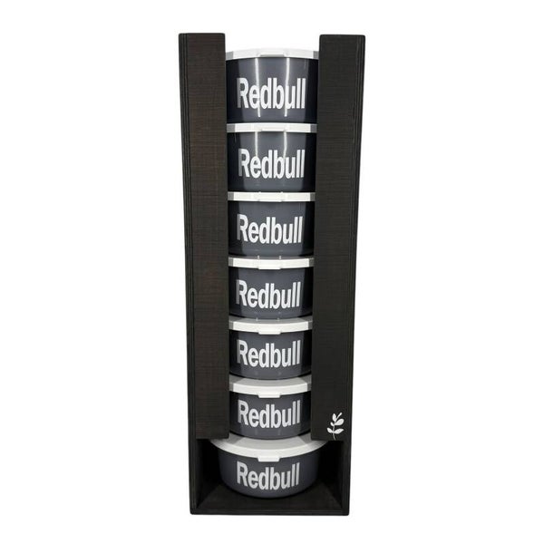 Houten Voerbakhouder 7 Bakken (Antraciet)