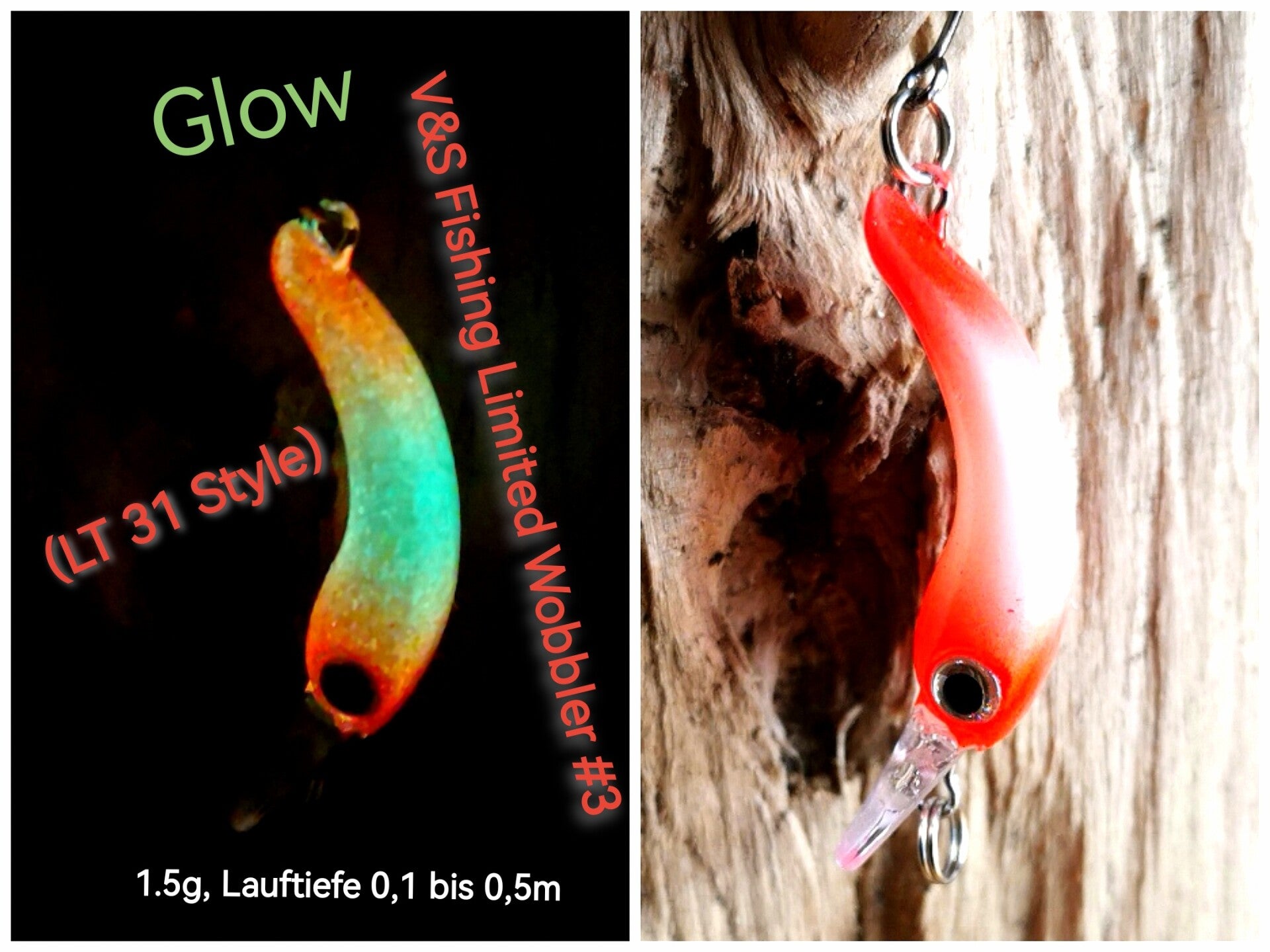 Limited Wobbler 1.5g Glow #3