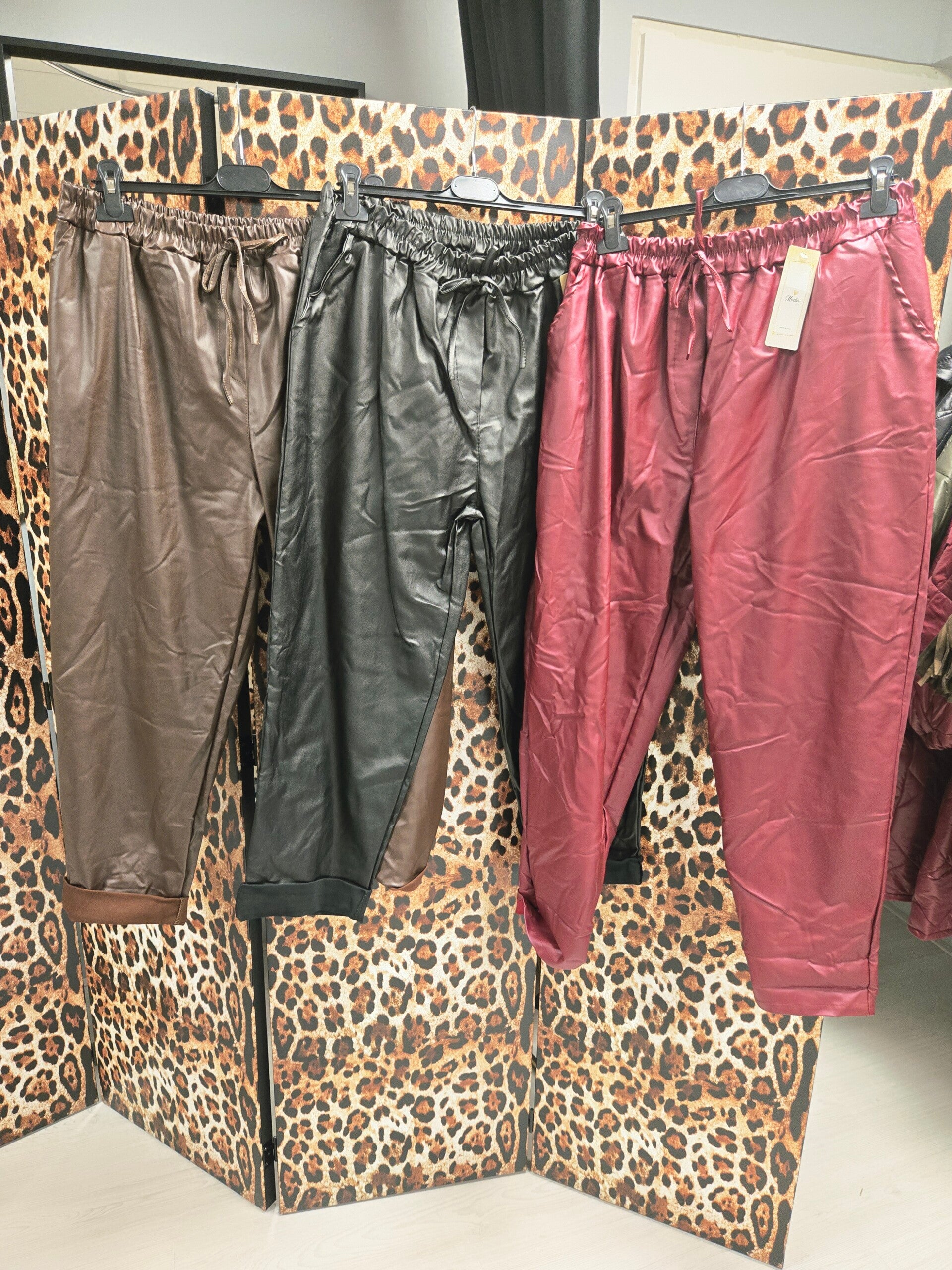 Leder joggingbroek 037