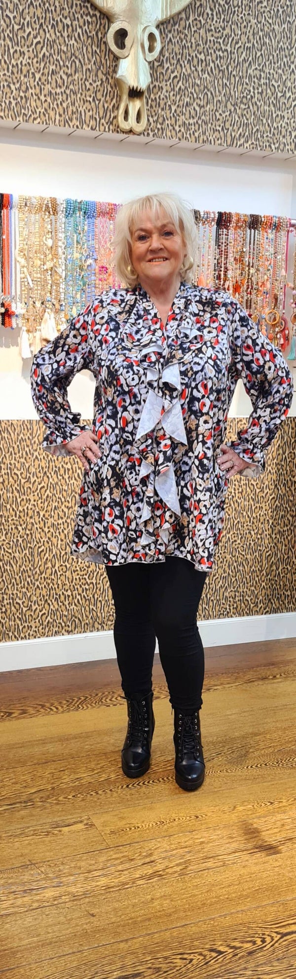 STUNTJE Roeselblouse colorfull power