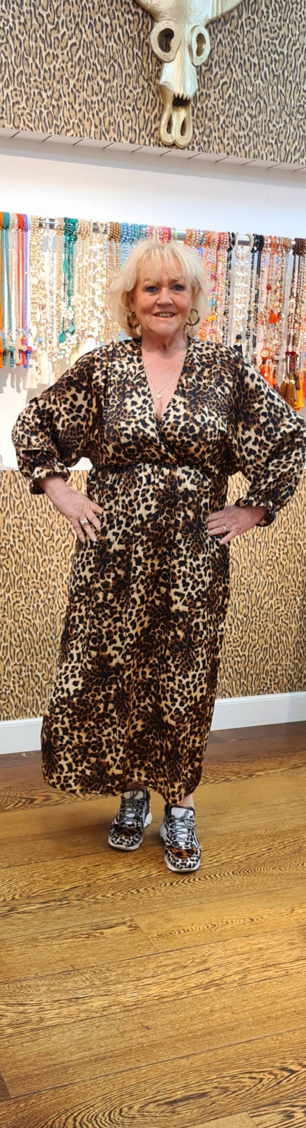 Silky leopard dress🐆