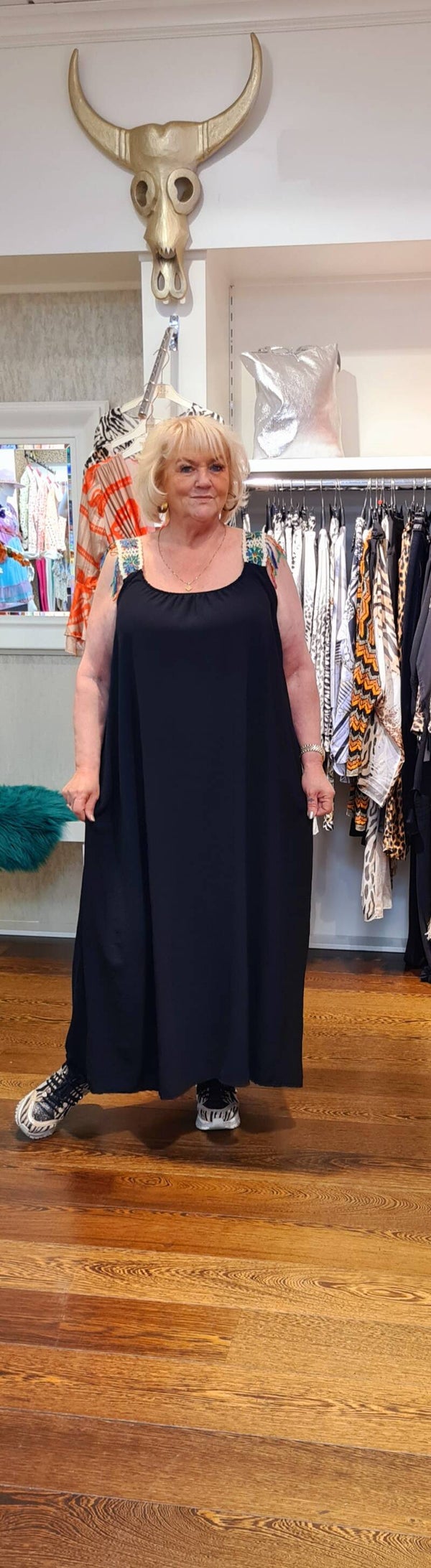 STUNTJE maxi dress granny square