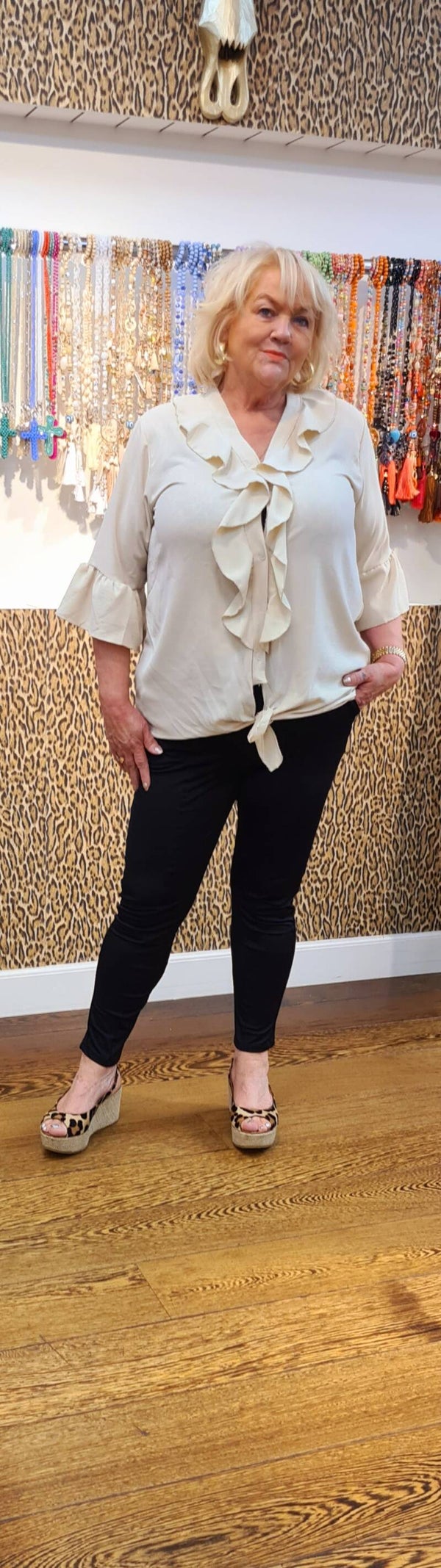 STUNTJE Roeselblouse knoop