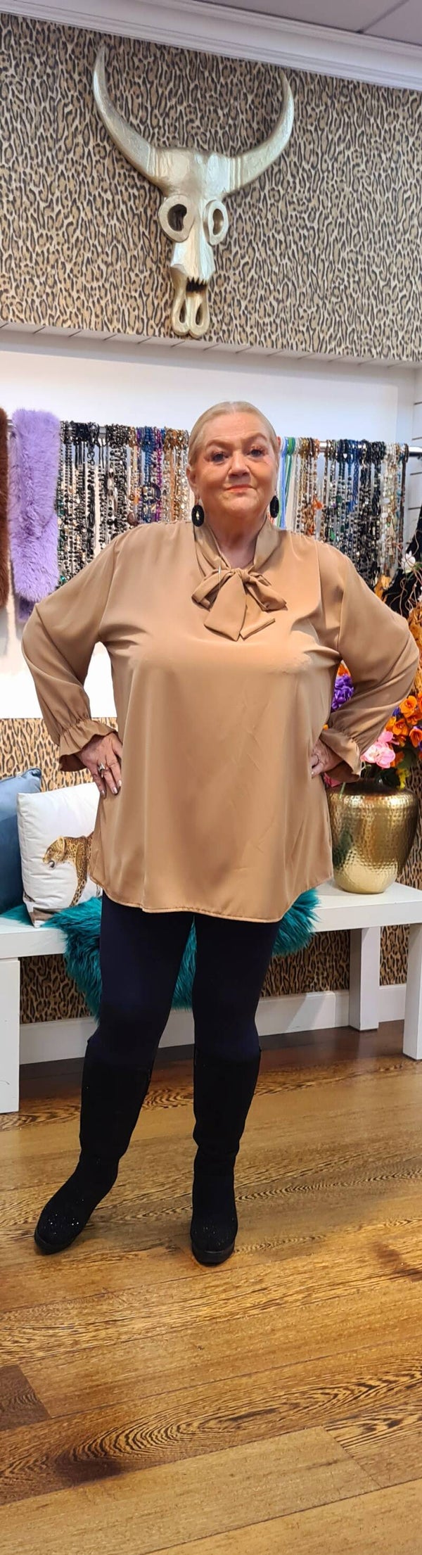 Strik blouse silky grande