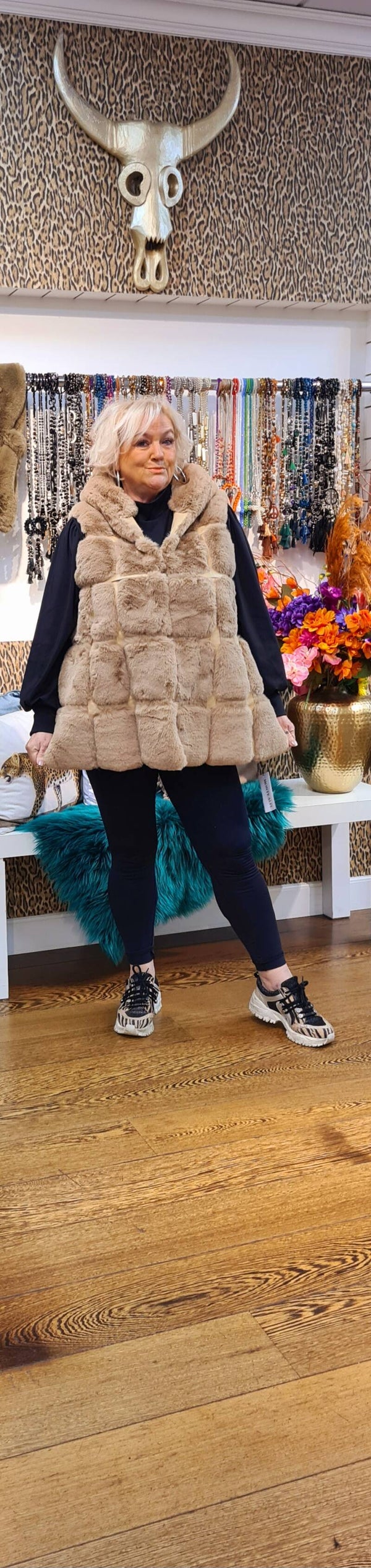 Fluffie bodywarmer/gilet