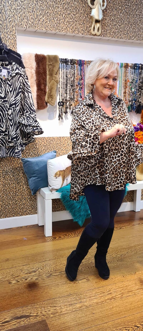 Blouse animal party silky