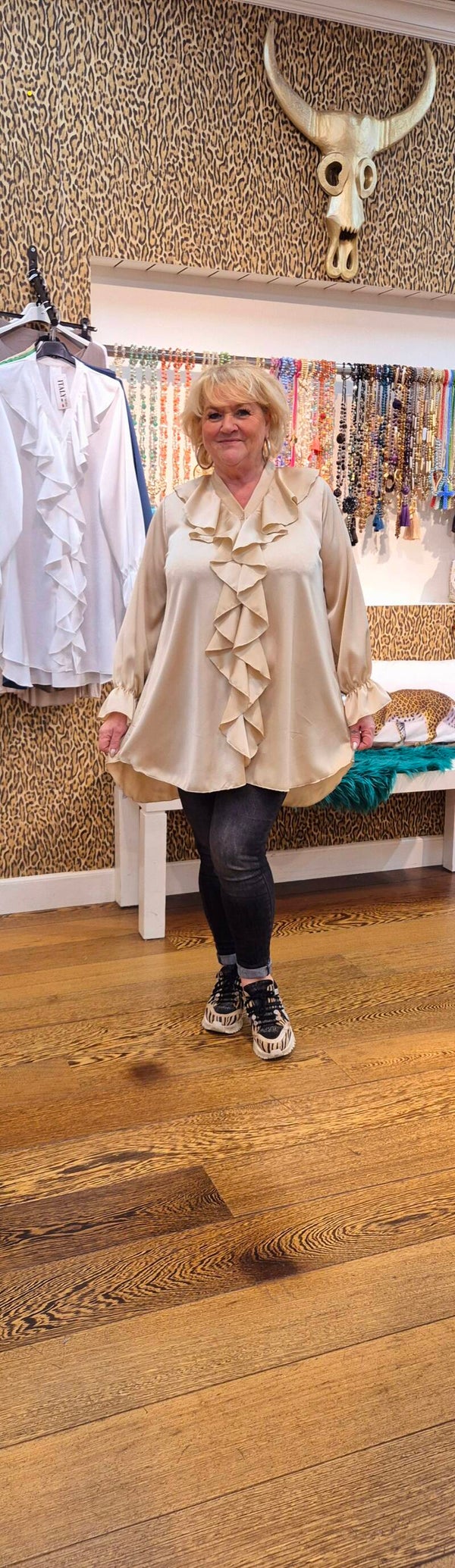 STUNTJE Roeselblouse silky