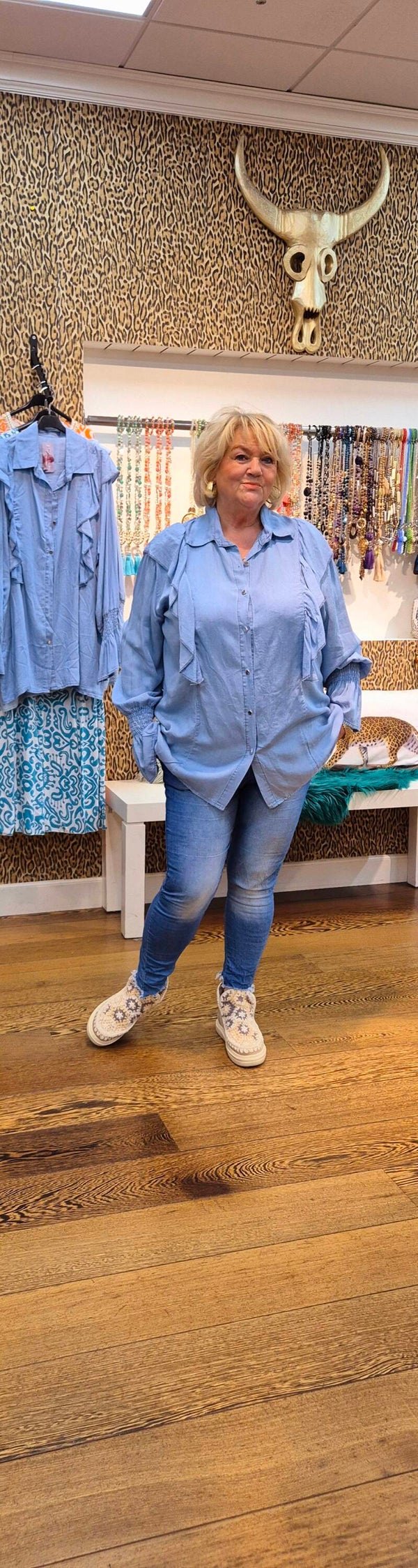 STUNTJE Jeans blouse pritty