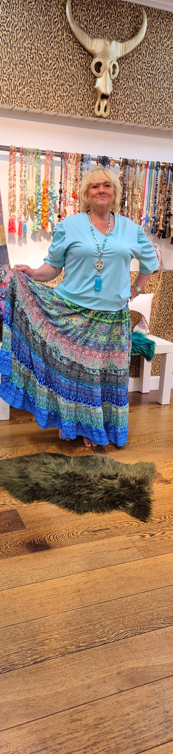 STUNTJE Silky zijde rok