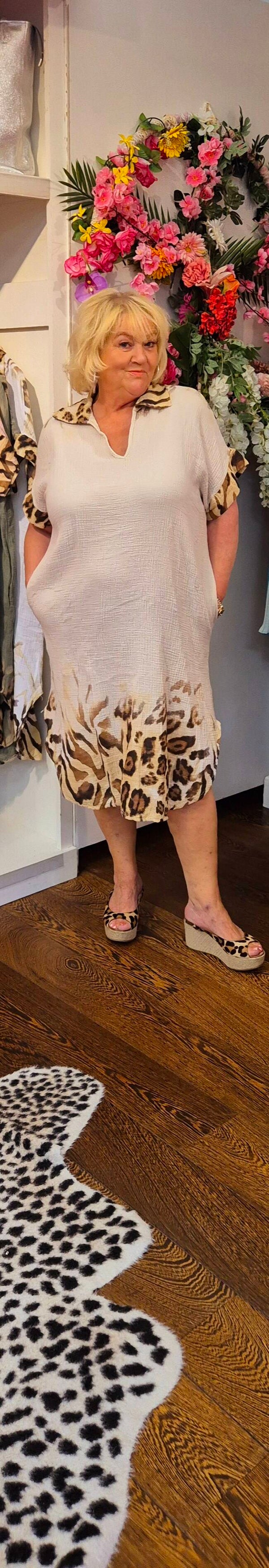 Dress wafel katoen 🐆