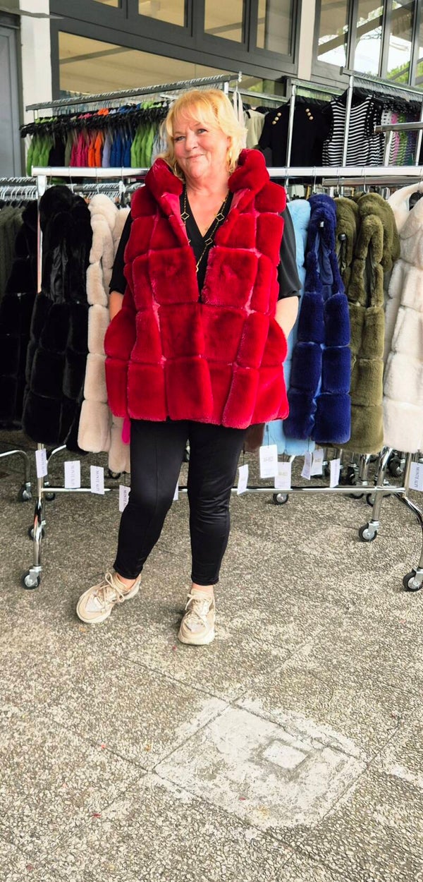 Fake fur bodywarmer grande