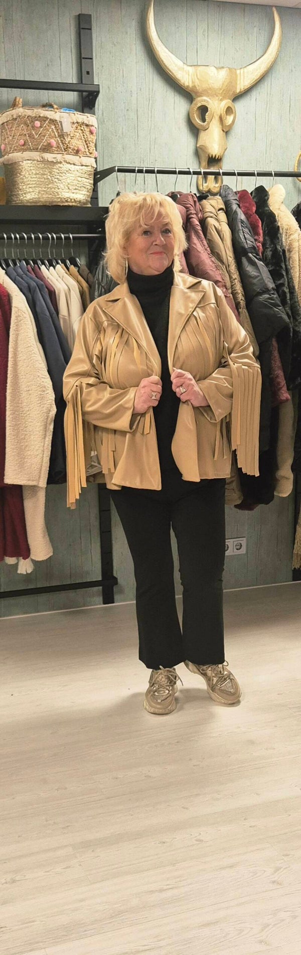 Leatherlook franje jasje