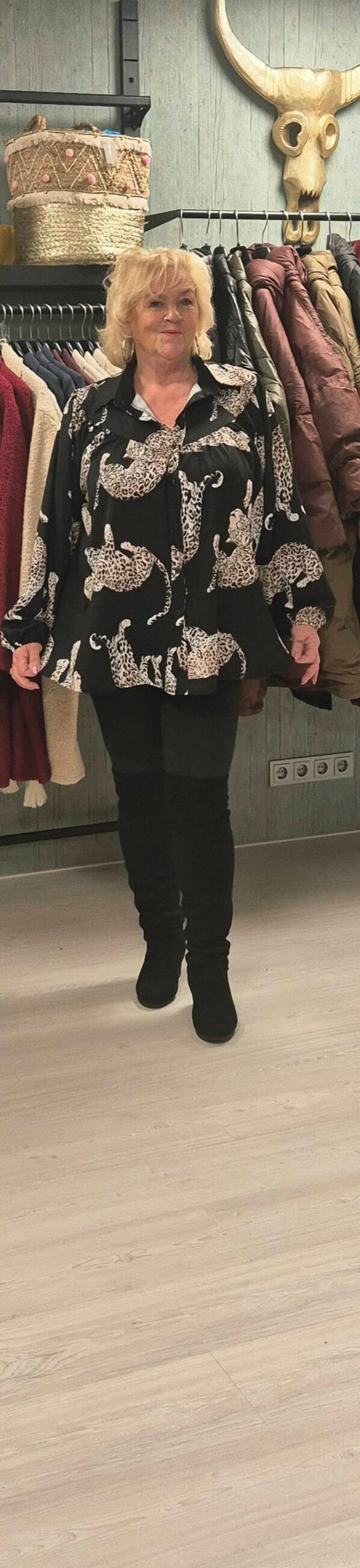 STUNTJE Blouse a Lijn grande leopard