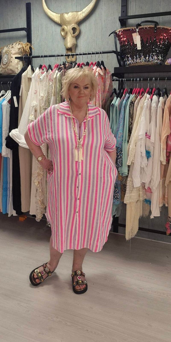 Doorknoop jurk/kimono steep 1036